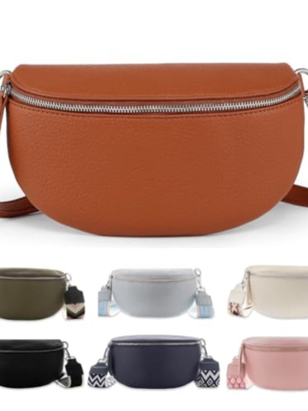 🆕 Dostany - Belt Bag for Women - Brown Cross Body Bag for Women - Mini Leather